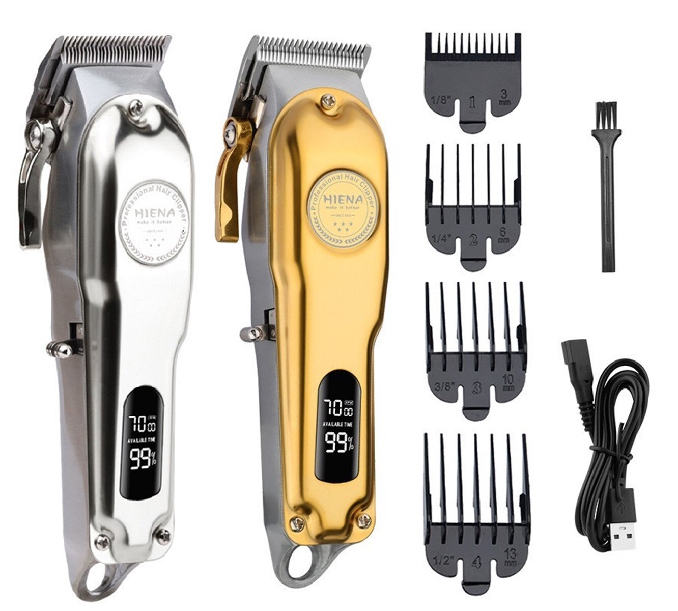 Cordless Professional Hair Clippers Trimmer Kit Men Cutting Machine Barber Salon