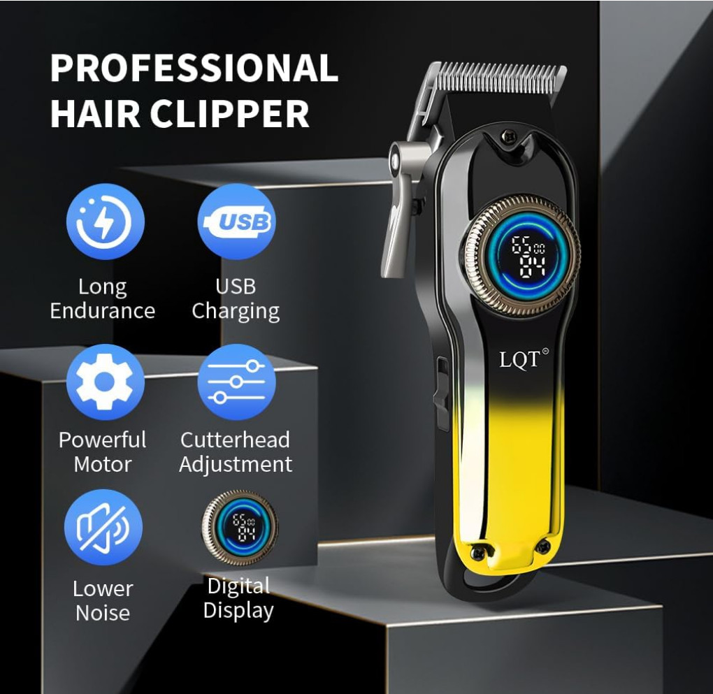 LQT® Hair Clippers for Men Professional, Body Hair Trimmer & Cordless Grooming S