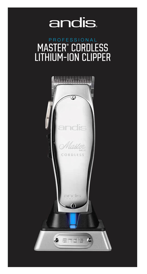 Andis Master Cordless Lithium Ion Clipper MLC Item#12470 120-240V International