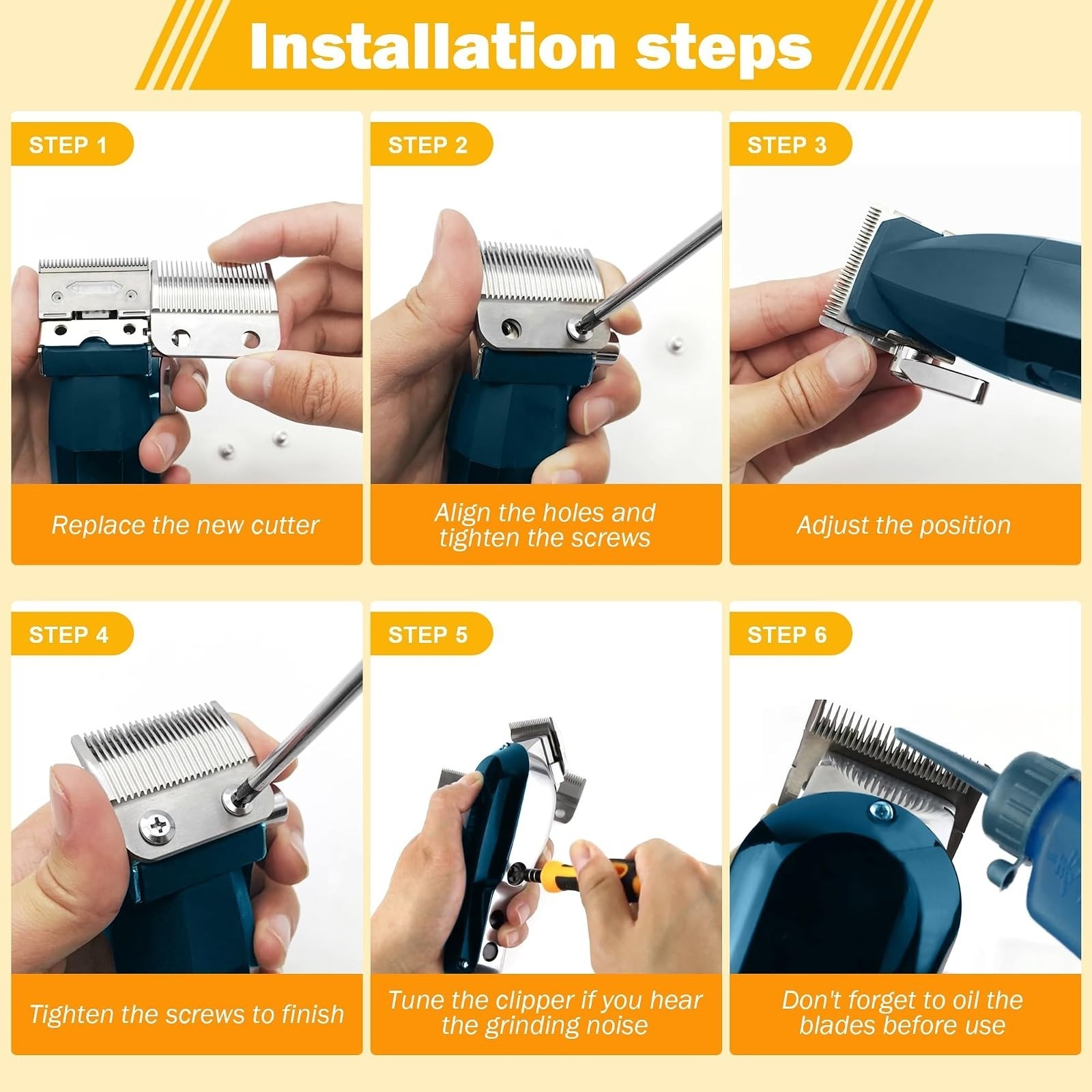 Wahl Clipper Replacement Blades 2 Holes | Compatible with Wahl Models
