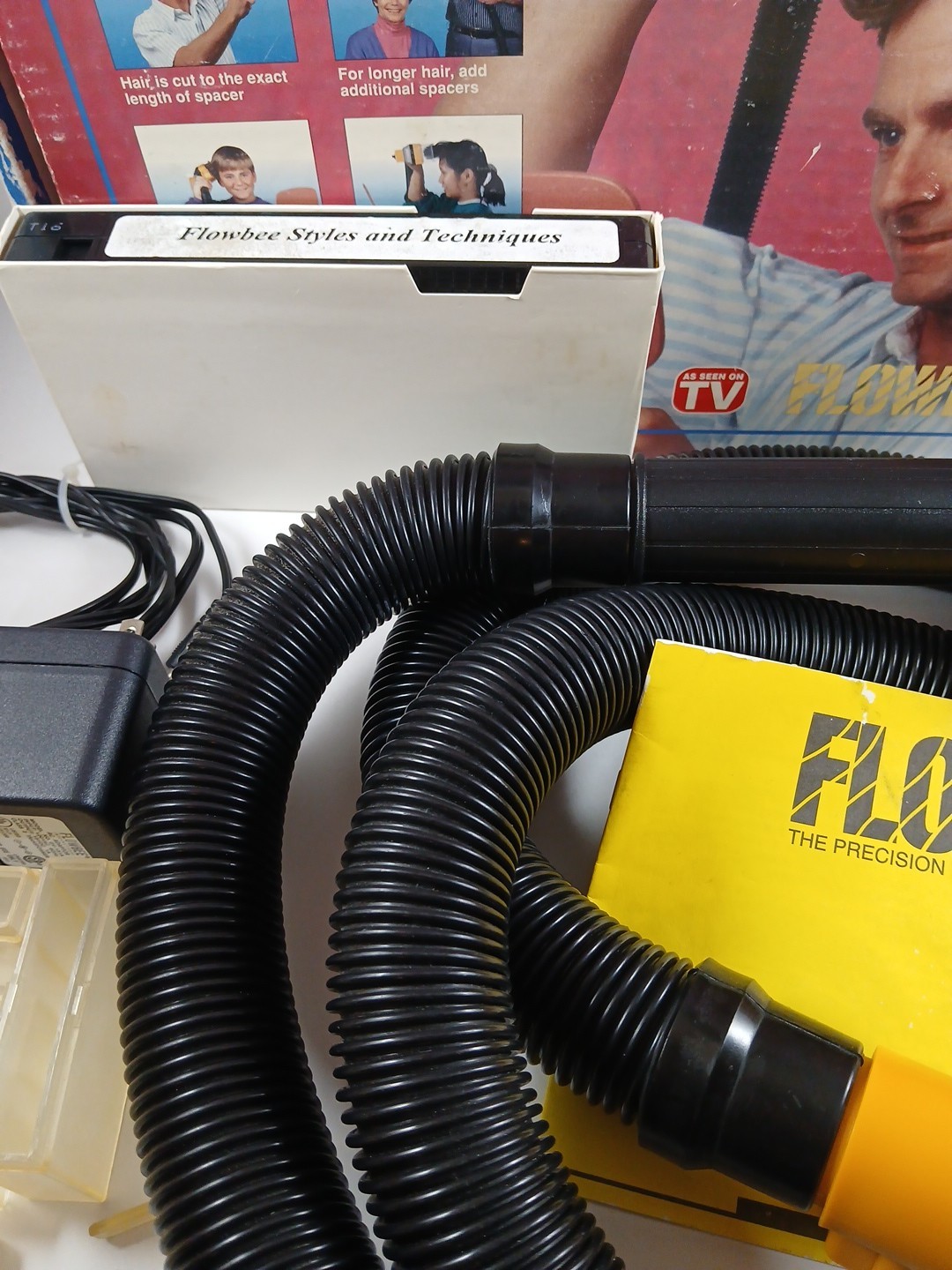 Flowbee Home Haircutting System W/ Box, VHS, And Accessories Tested