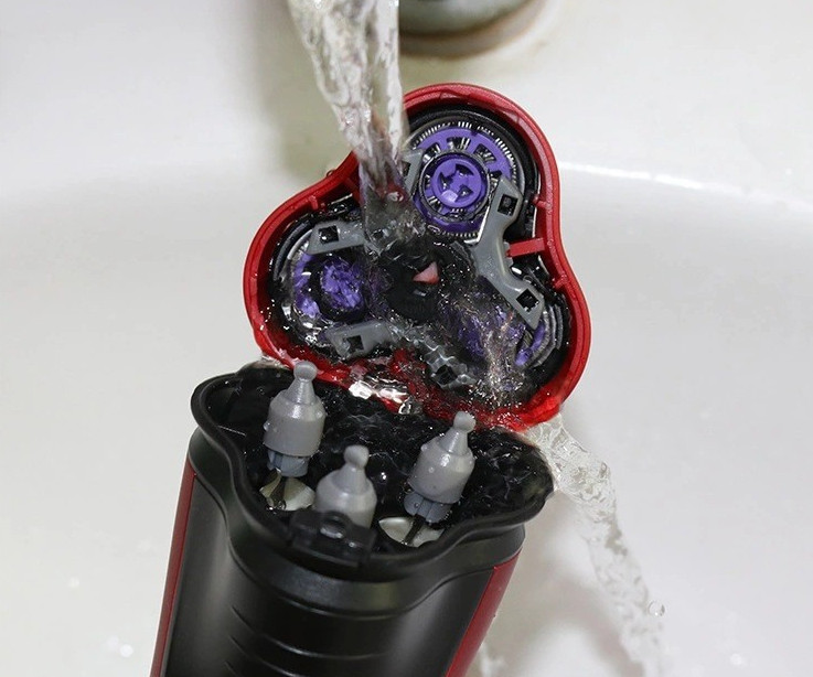 Men’s Razor Rotary Waterproof Electric Shaver Pop-Up Trimmer Wet Dry Cordless