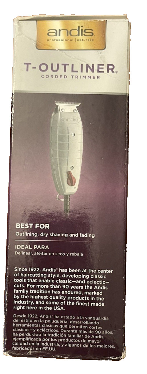 Andis T-Outliner Professional T-Blade Trimmer GTO Dry & Fading Corded #04710 VGC