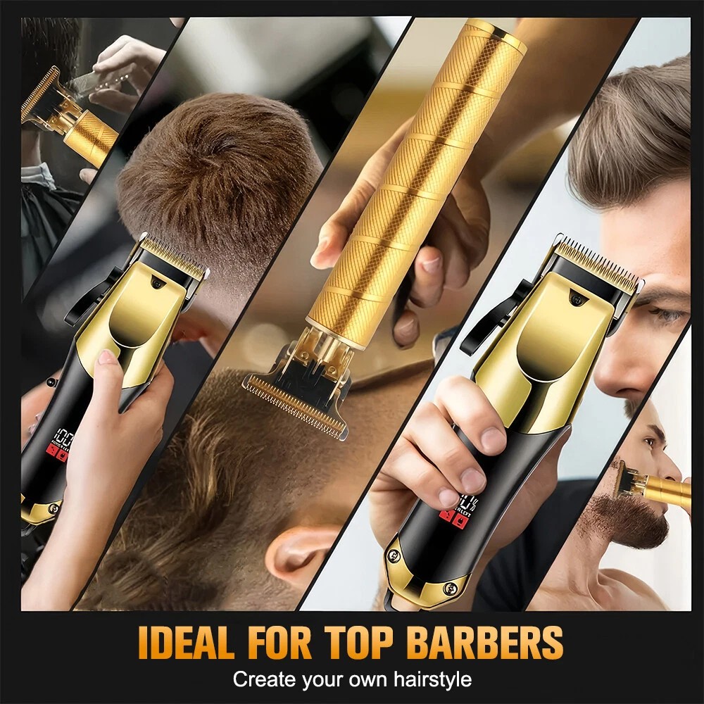 Professional Hair Clippers Trimmer Cutting Beard Cordless Barber Shaving Machine