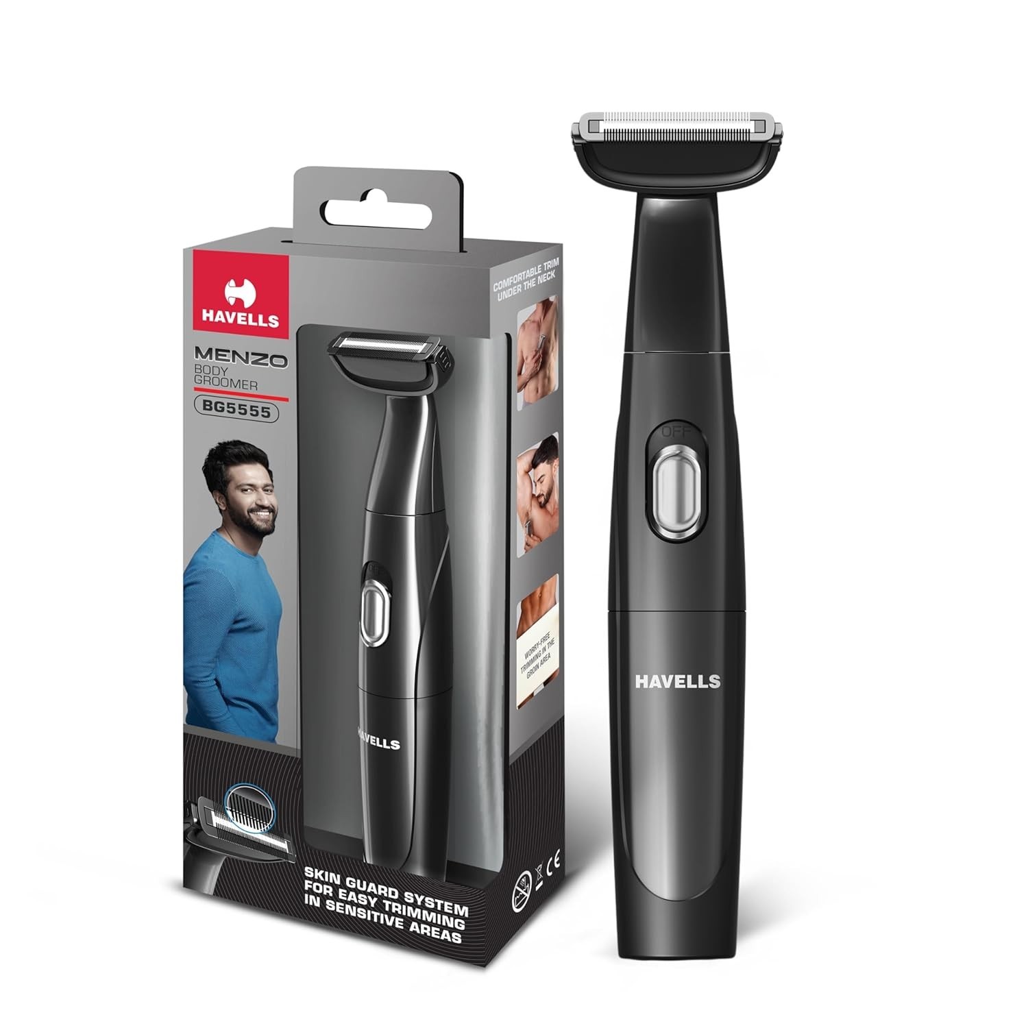 Havells Menzo Body Groomer,BG5555,Black,