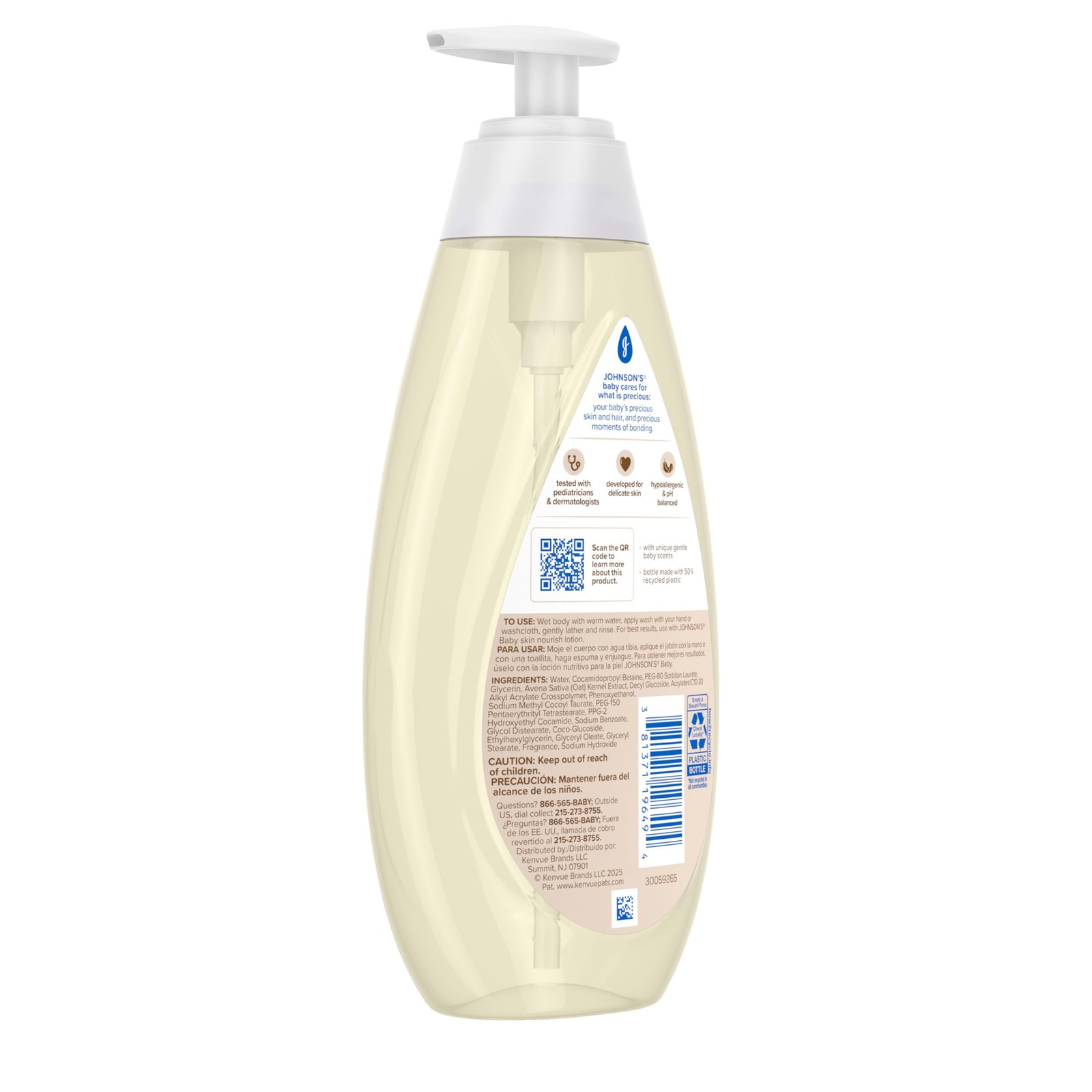 Johnson’s Skin Nourishing Moisture Baby Wash, Vanilla 20.3 Fl Oz (Pack of 1)