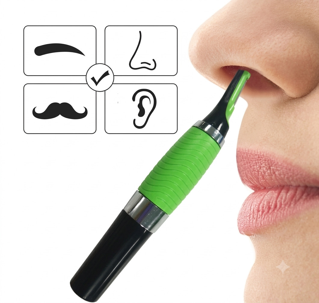 Men’s Nose Ear Hair Trimmer Eyebrow Beard Mustache Face Neck Grooming Clipper
