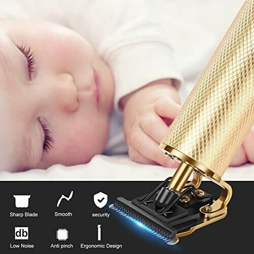 New Gold Professional Ornate Hair Clipper Portable Cordless Trimmer Edge
