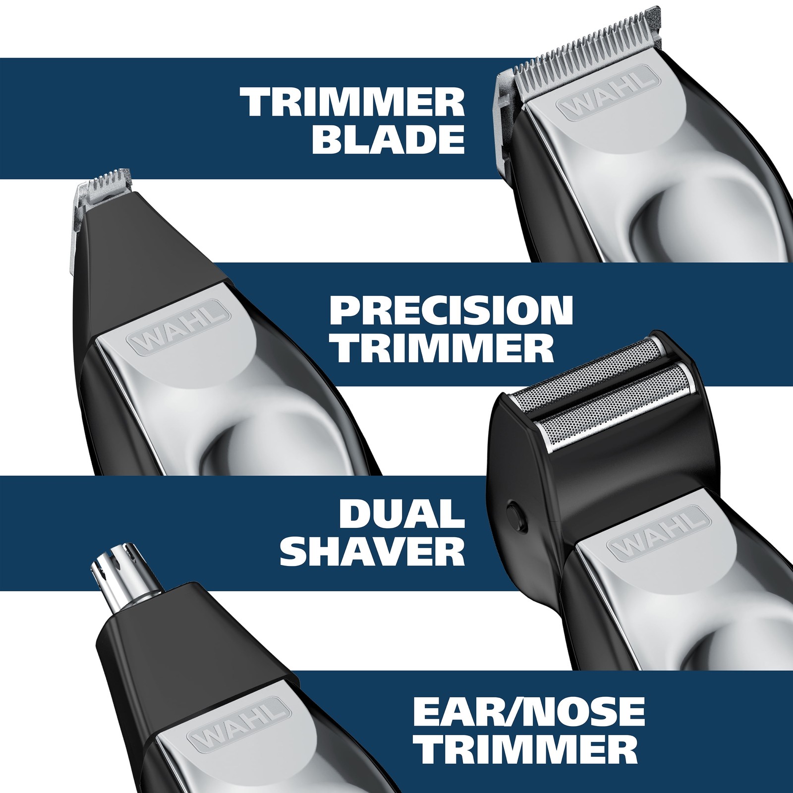 Wahl 9888-600 All-in-One Trimmer Lithium Ion T-Blade Shaver Kit 17pc
