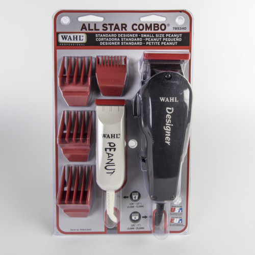 Wahl All Star Combo – Wahl Designer Clipper + Wahl Peanut Clipper # 8331 – NEW!!