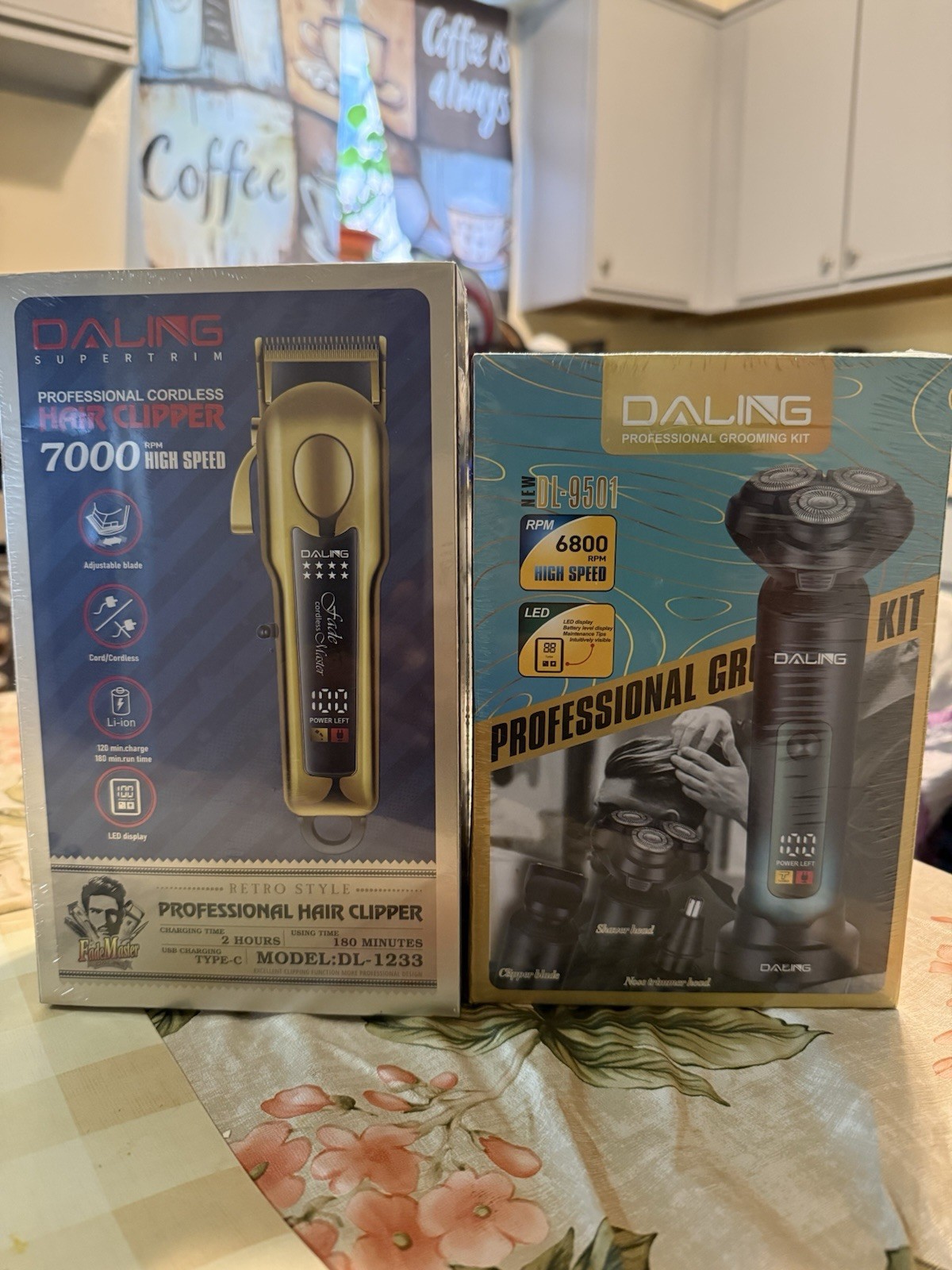 Professional 2-Piece Grooming Set – Hair Clipper DL-1233 & 3-in-1 Kit DL-9501