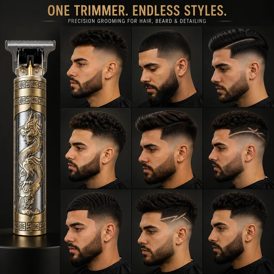 Vintage T9 Barbeador Dragon Beard Hair Trimmer Cutter Machine for Men