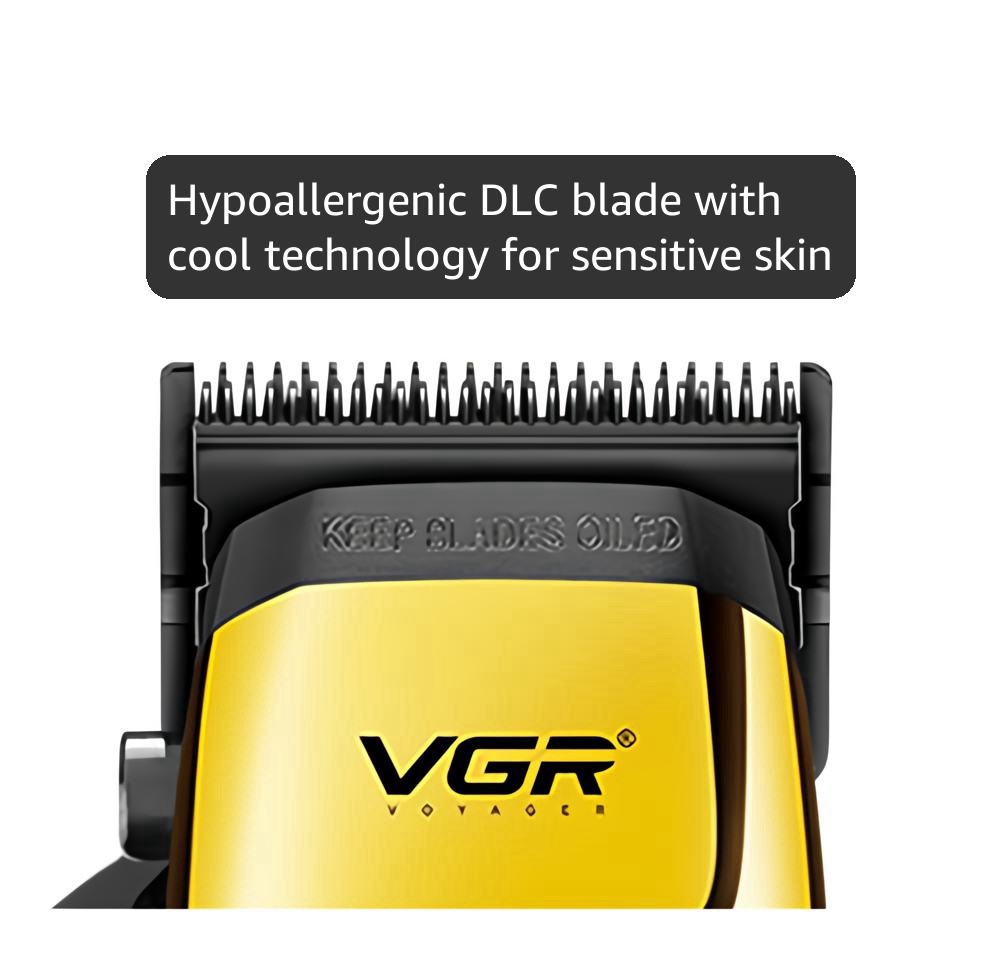 VGR V-015 Professional Hair Clipper – 9000 RPM Vector Motor – DLC Blades Barber