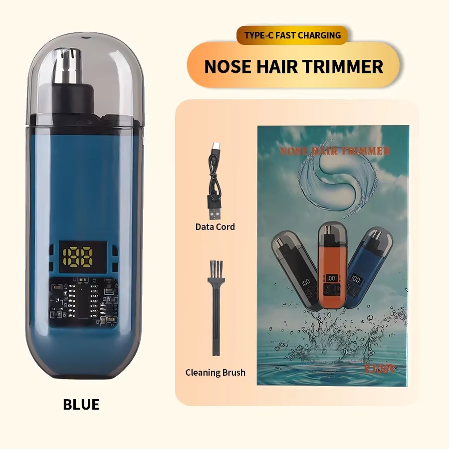2-in-1 Electric Ear & Nose Hair Trimmer – Portable Painless Clipper for Men 2024