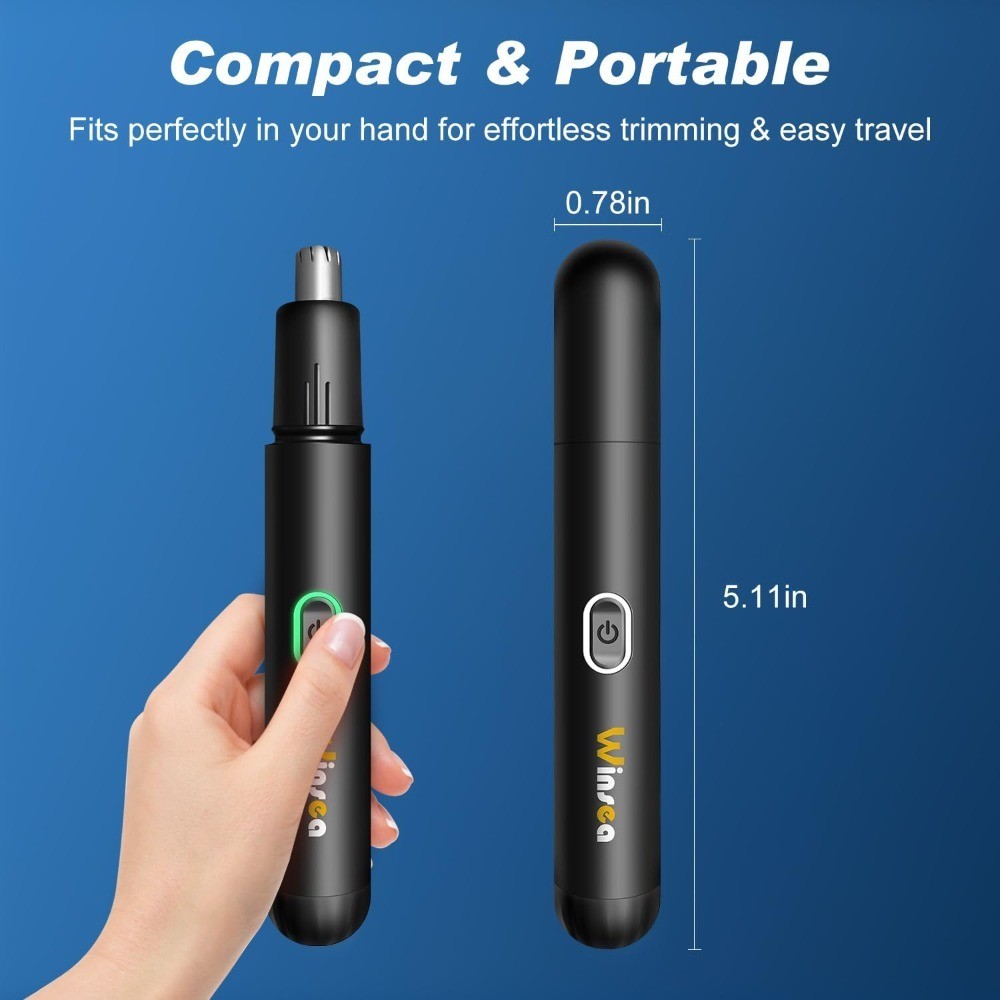 Precision Nose Hair Trimmer – 360° Safe & Efficient Electric Trimming, USB