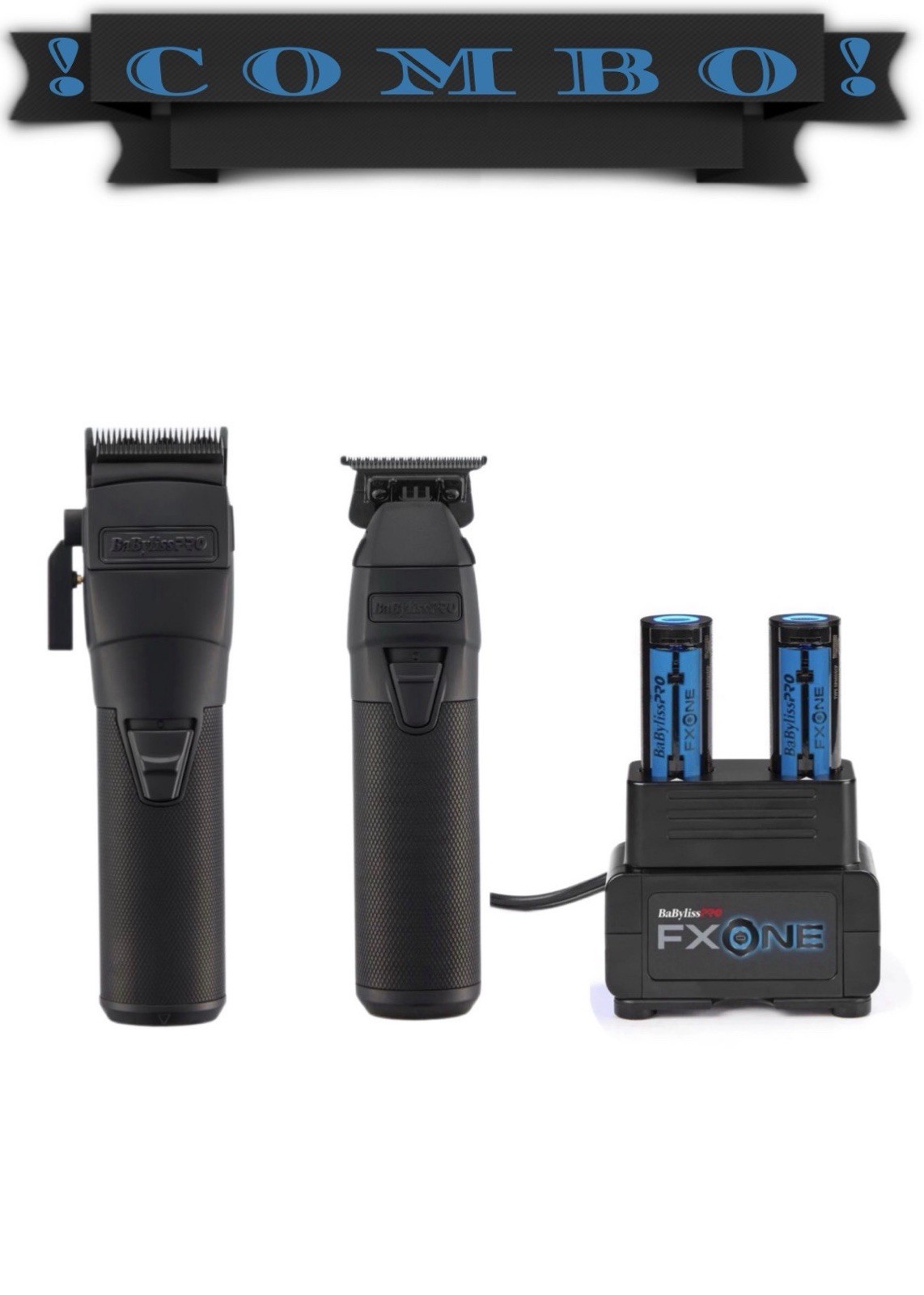 BaBylissPRO® FXONE BlackFX Clipper & Trimmer Prepack – BATTERY INCLUDED