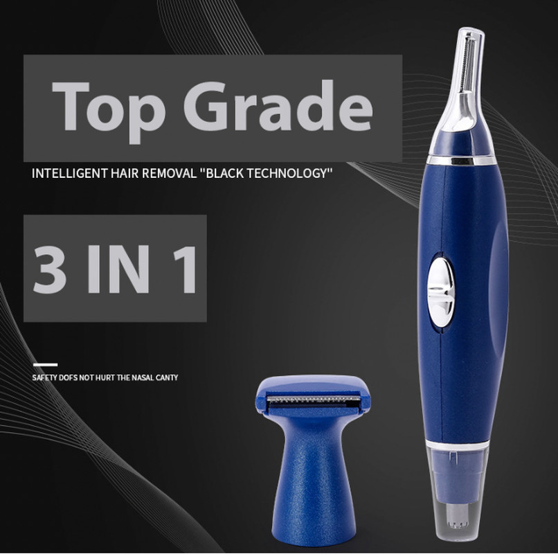 Electric Trimmer 3 in 1 for Ear, Beard, Nose, Eyebrows, and Mustache Removal and