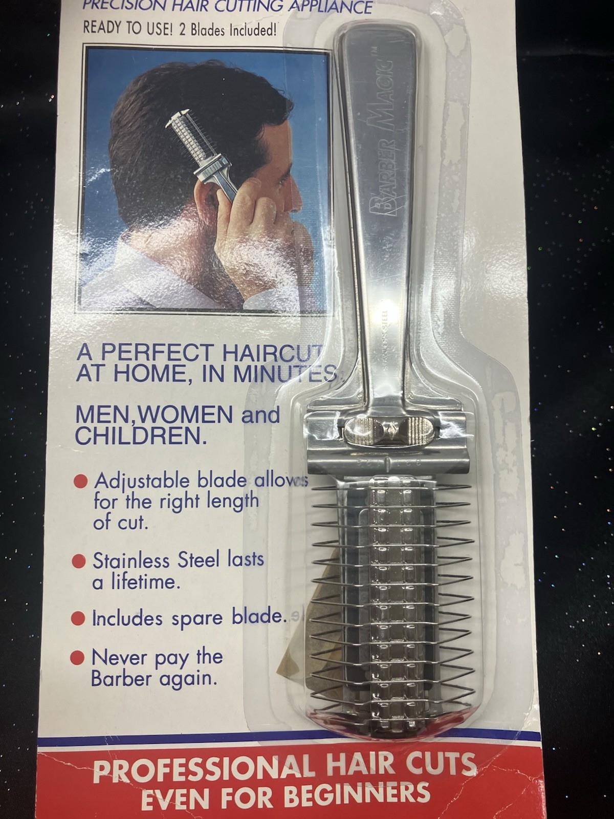 Barber Magic Precision Hair Cutting Appliance Razor Blade Cutter Stainless New