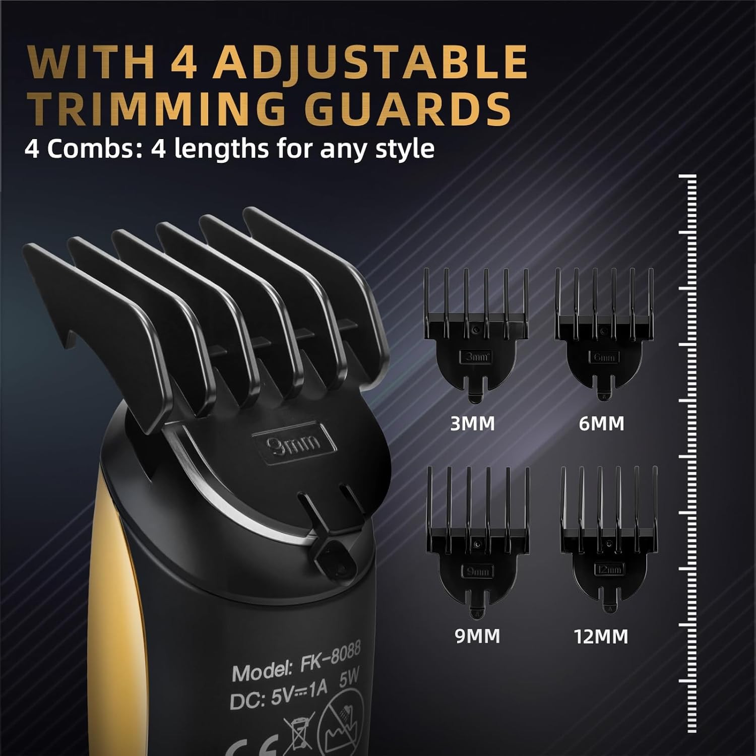 Beard Trimmer for Men, Rechargeable Men’s Hair Trimmer for Mustache, Electric Ra