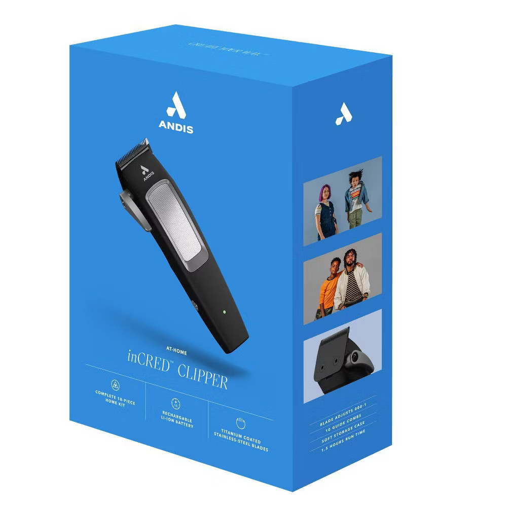 Andis inCRED Lithium-Ion Cordless Hair Trimmer Kit – 19pc