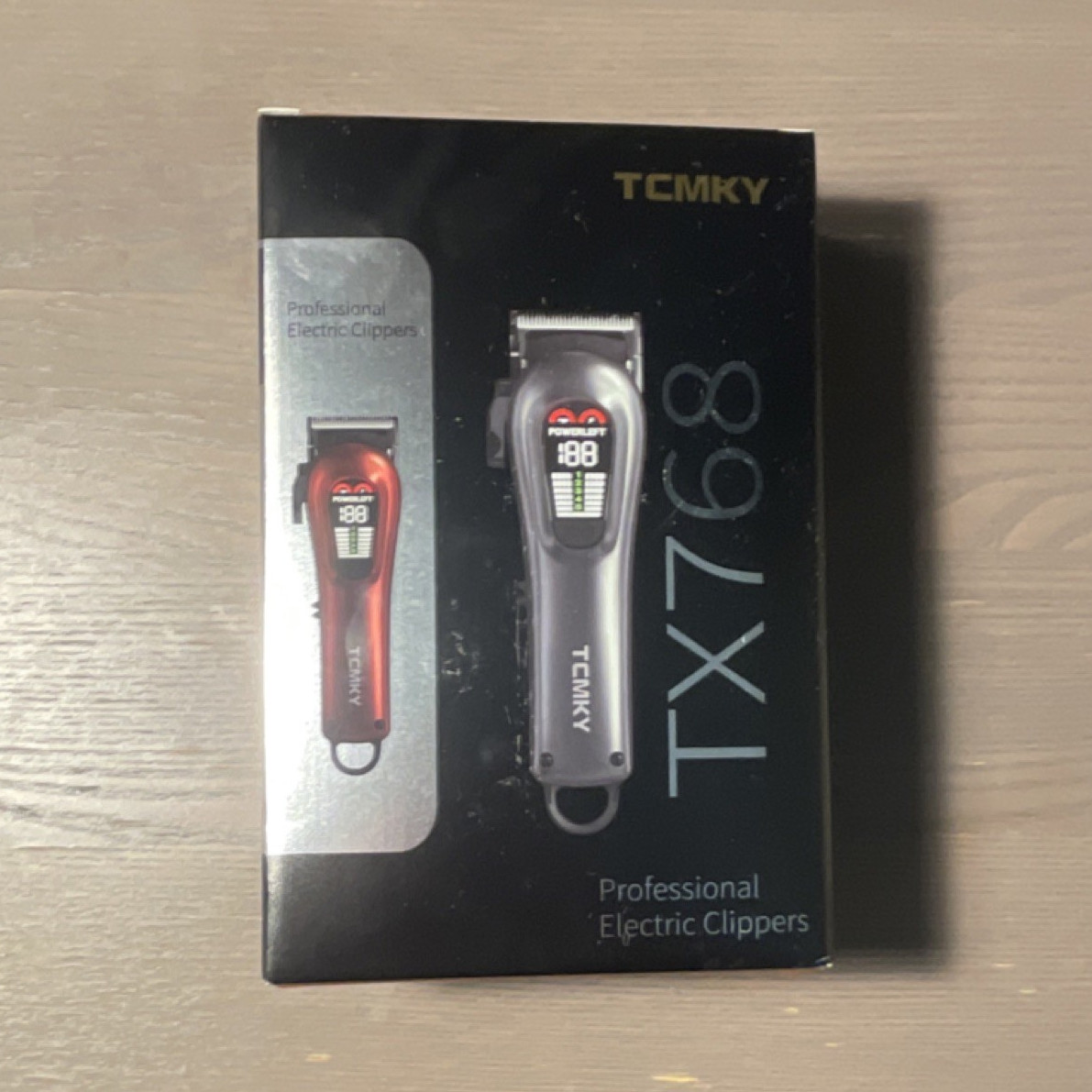 TCMKY TX768 Electric Hair Clipper, Adjustable Lever/Blade 0.5-2.0mm Black