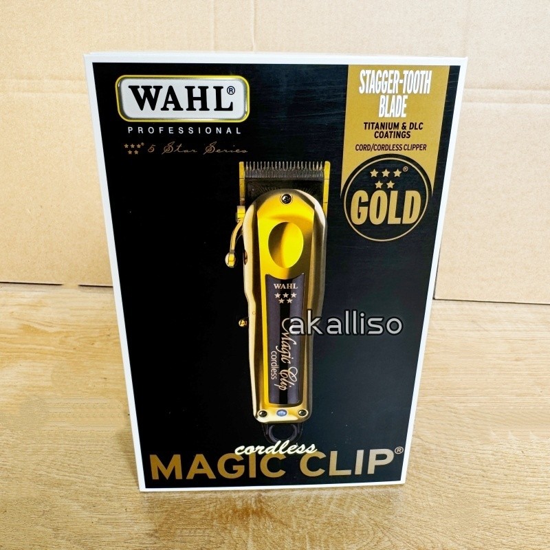 Wahl Professional 5 Star Gold Cordless Magic Clip with Charge Stand 8148-700 NEW