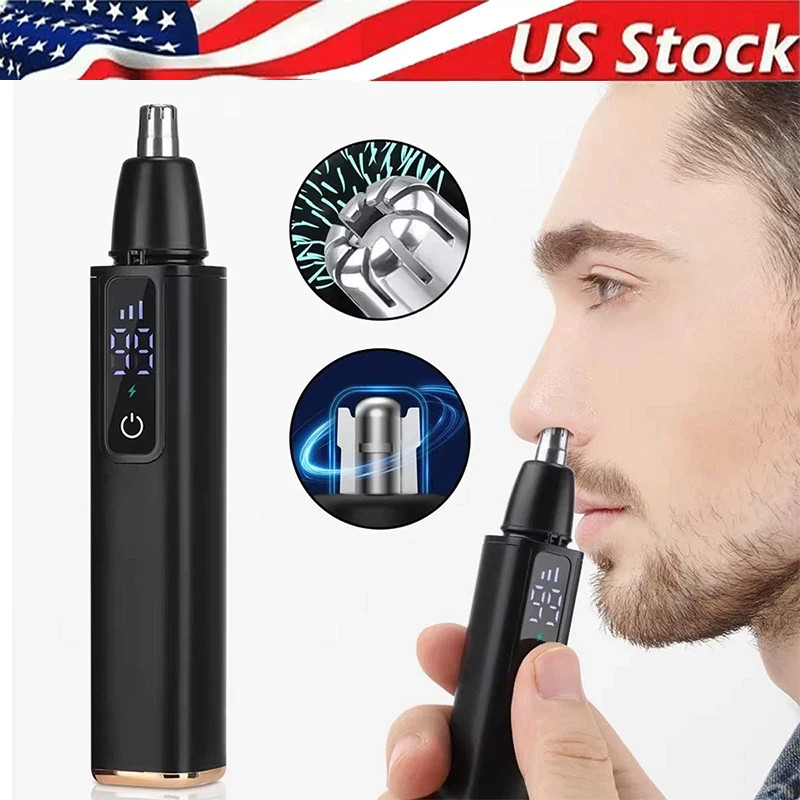 Ear and Nose Hair Trimmer with LED indicator USB Rechargeable Water Resistant