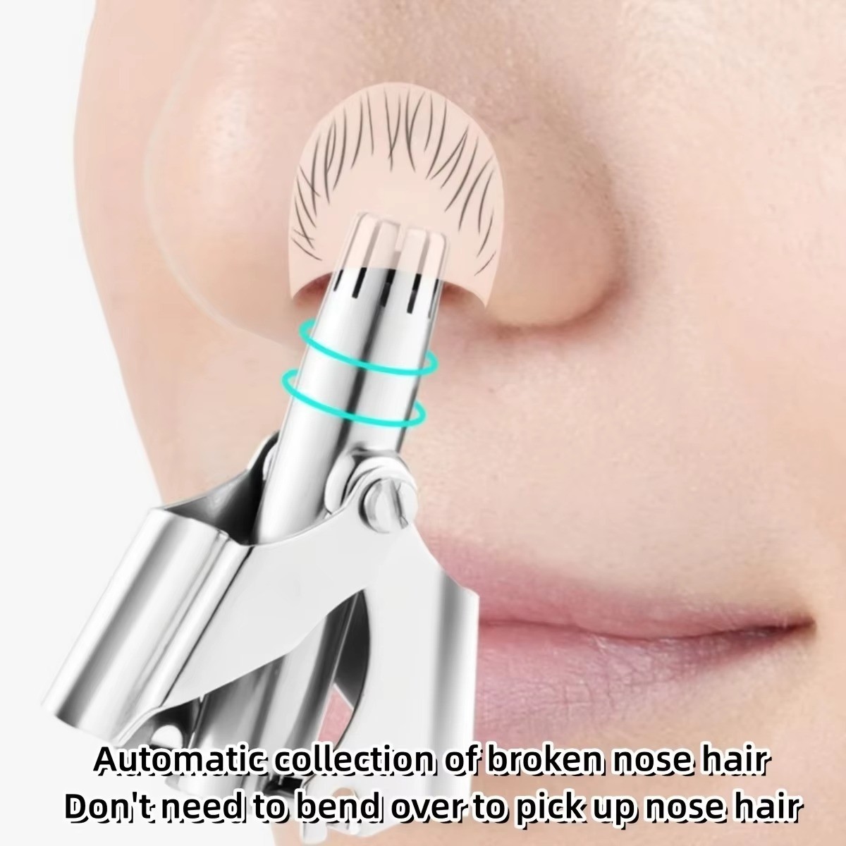Manual Nose Hair Trimmer Clipper Stainless Steel Grooming Tool For Men 1 Pc