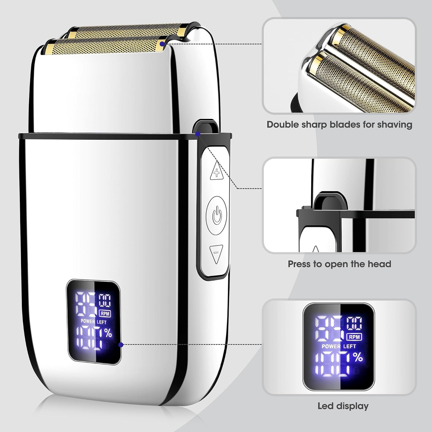 3-Piece Hair Clippers Set for Men – Rechargeable with Travel Case