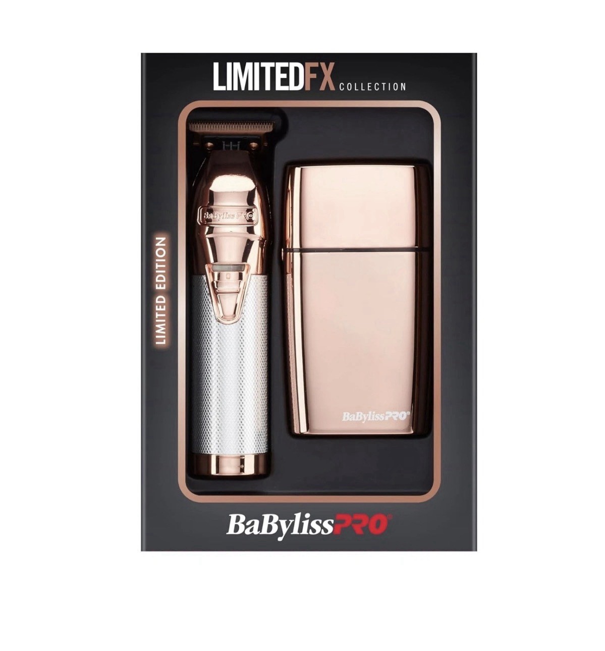BaBylissPRO LimitedFX Rose Gold Trimmer & Double Foil Shaver Gift #FXDUOFS2TRG