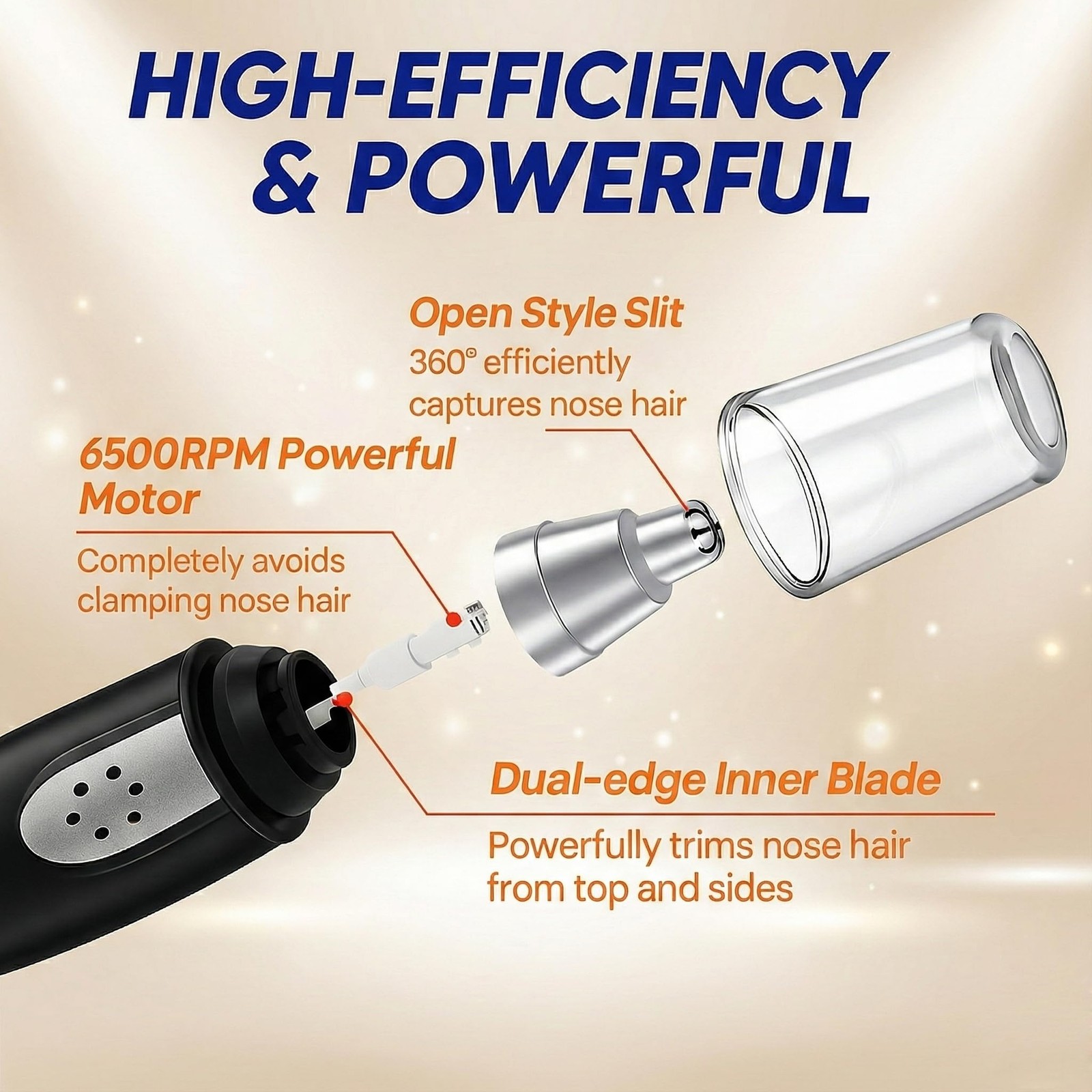 Bekhic® Ear and Nose Hair Trimmer Clipper – 2025 Professional Silver/Black