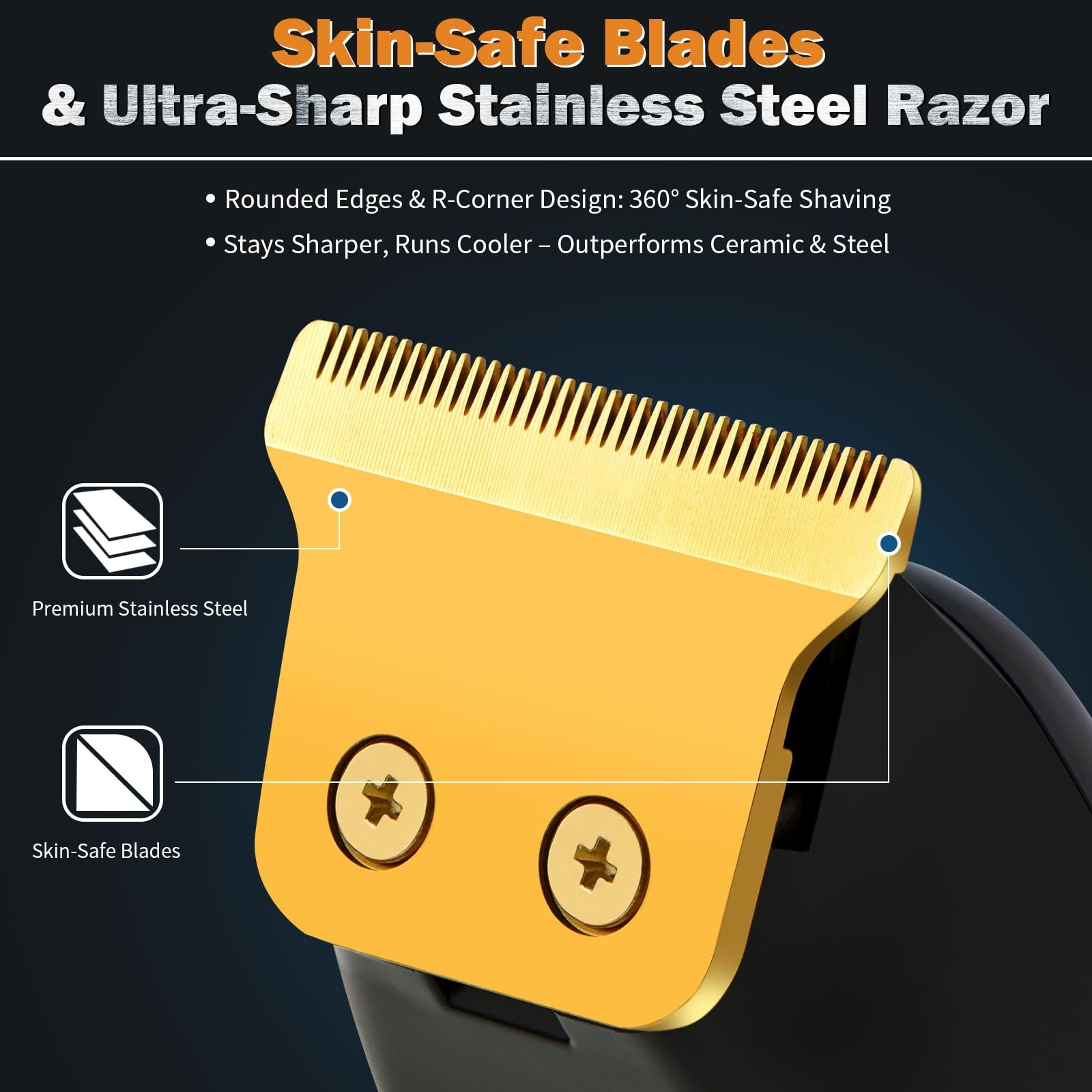 Professional Hair Trimmer for Men – Rechargeable Men’s Hair Clippers & Razor, Co
