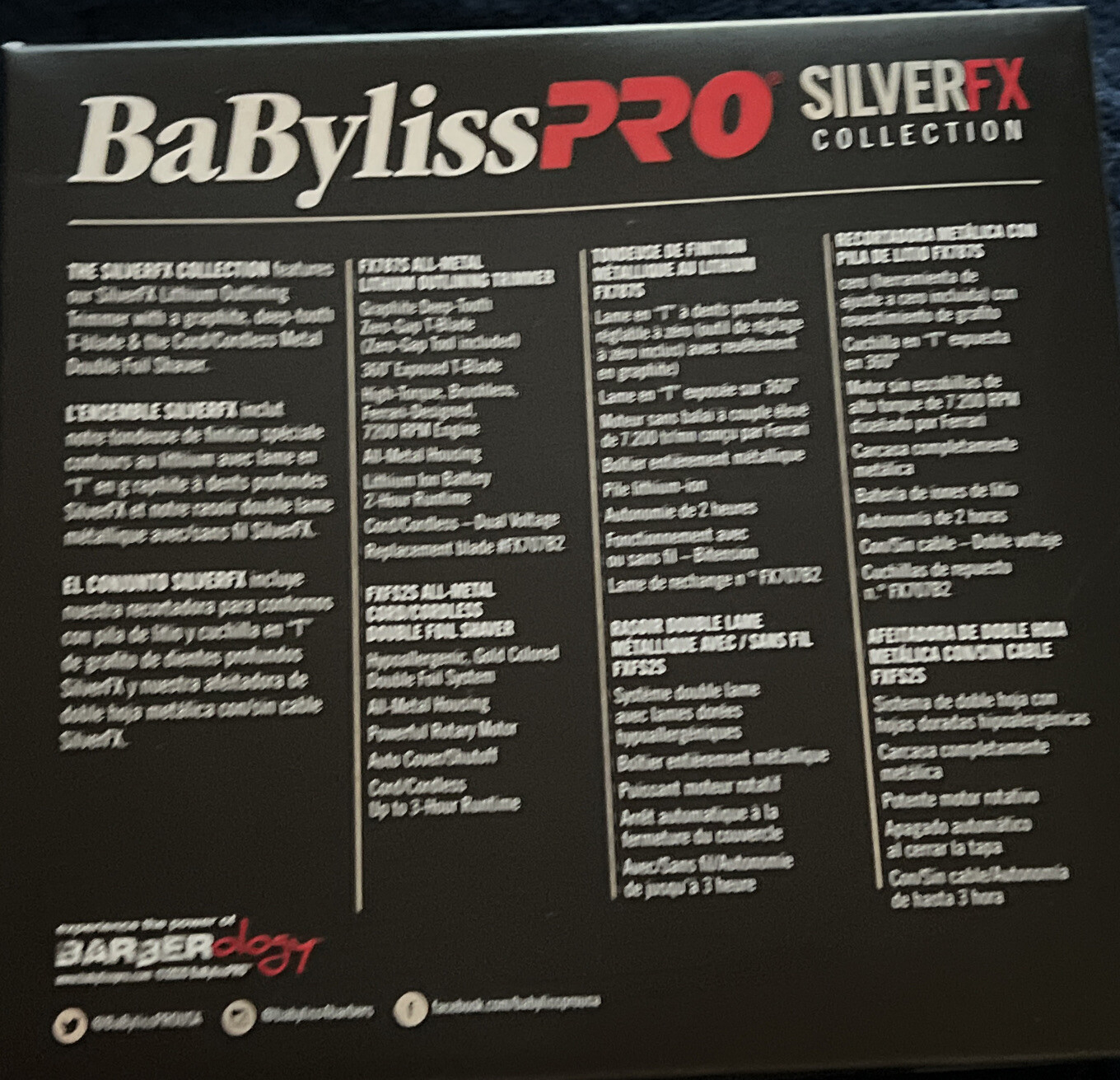 BaByliss PRO FXHOLPK2S Skeleton Trimmer – SILVERFX COLLECTION