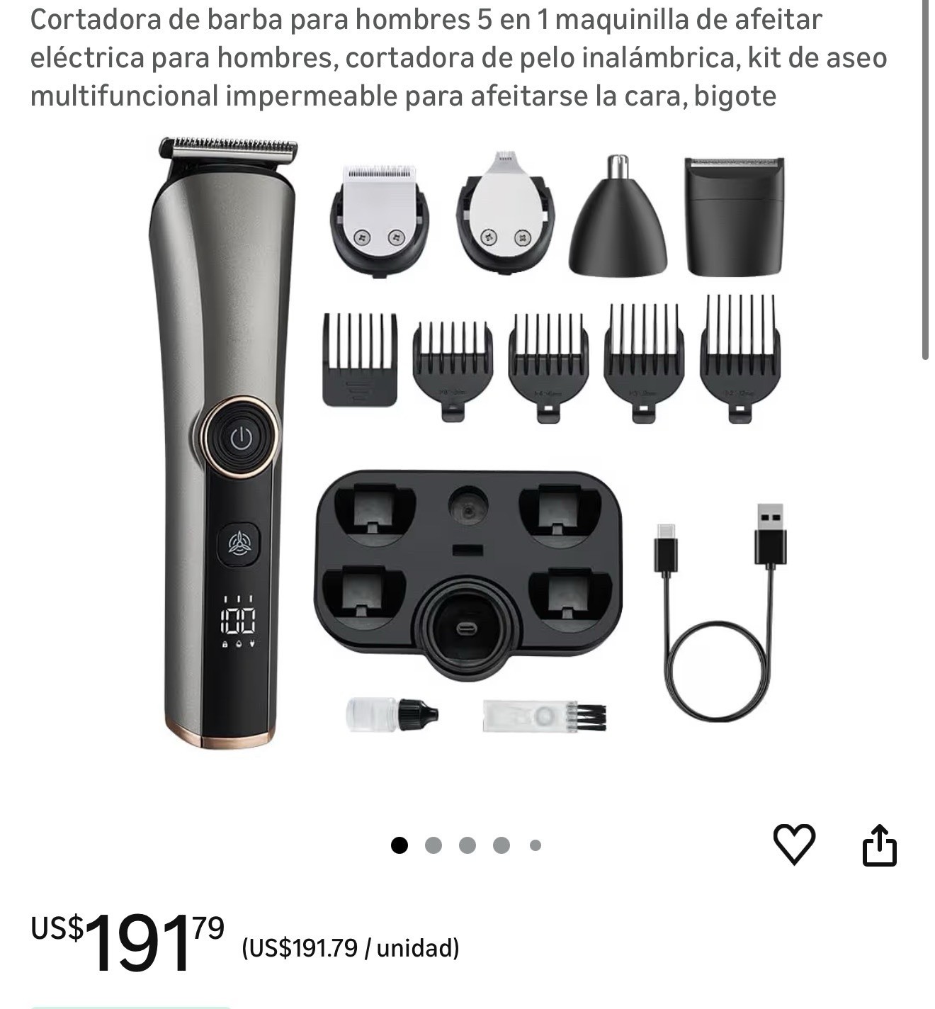 Beard Trimmer for Men 5 in 1 Electric Razor for Men