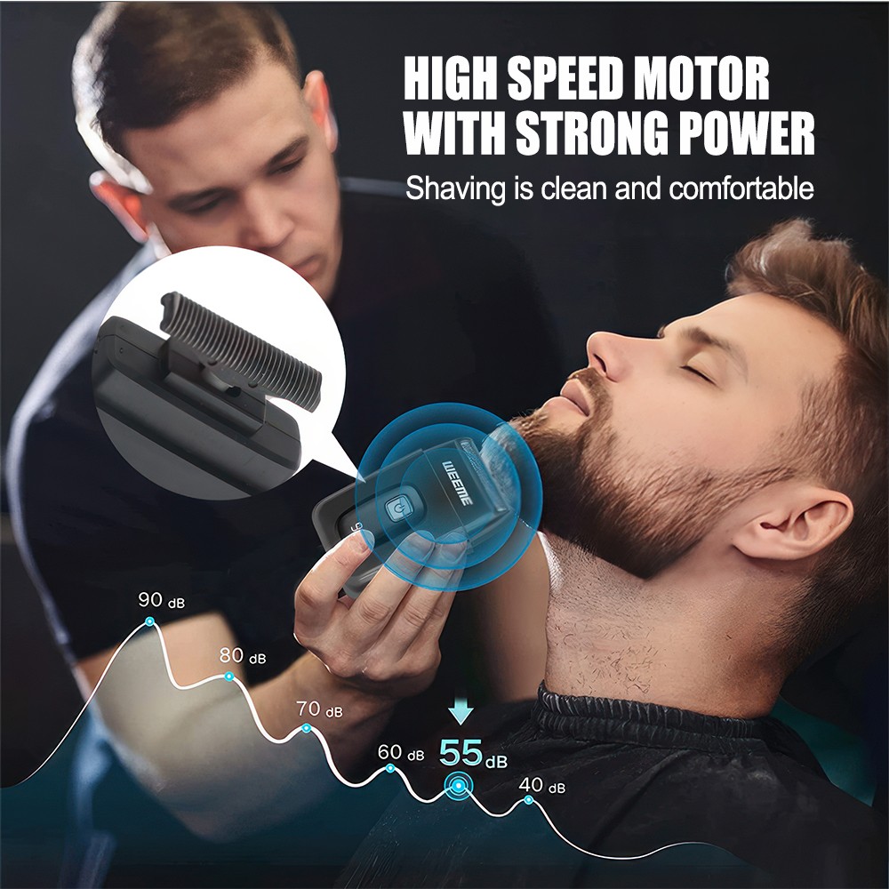 WEEME Professional Cordless Hair Clipper Trimmer Set Men Electric Shaver Razor
