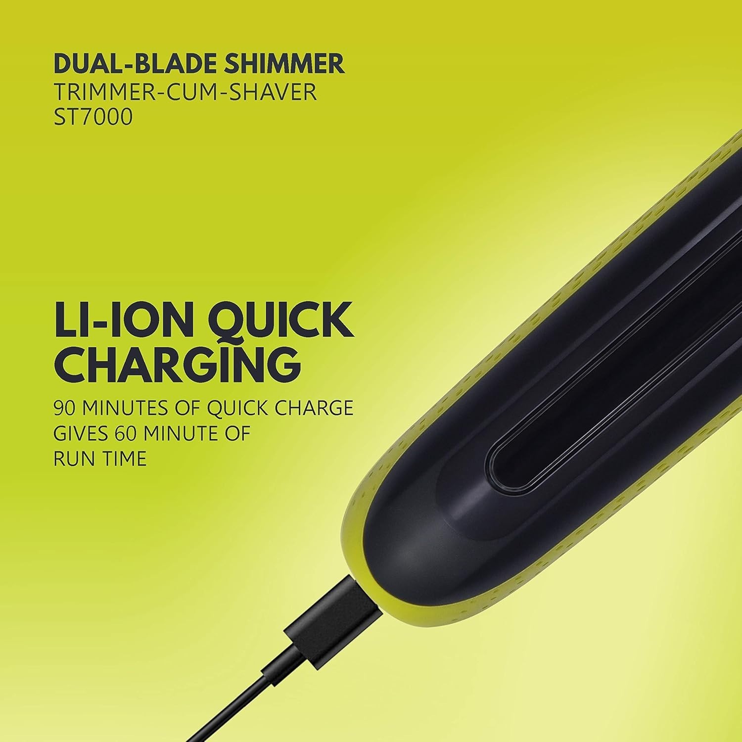 Havells UniBlade Shaver cum Trimmer, Rechargeable, Wet & Dry, 60 Min Runtime
