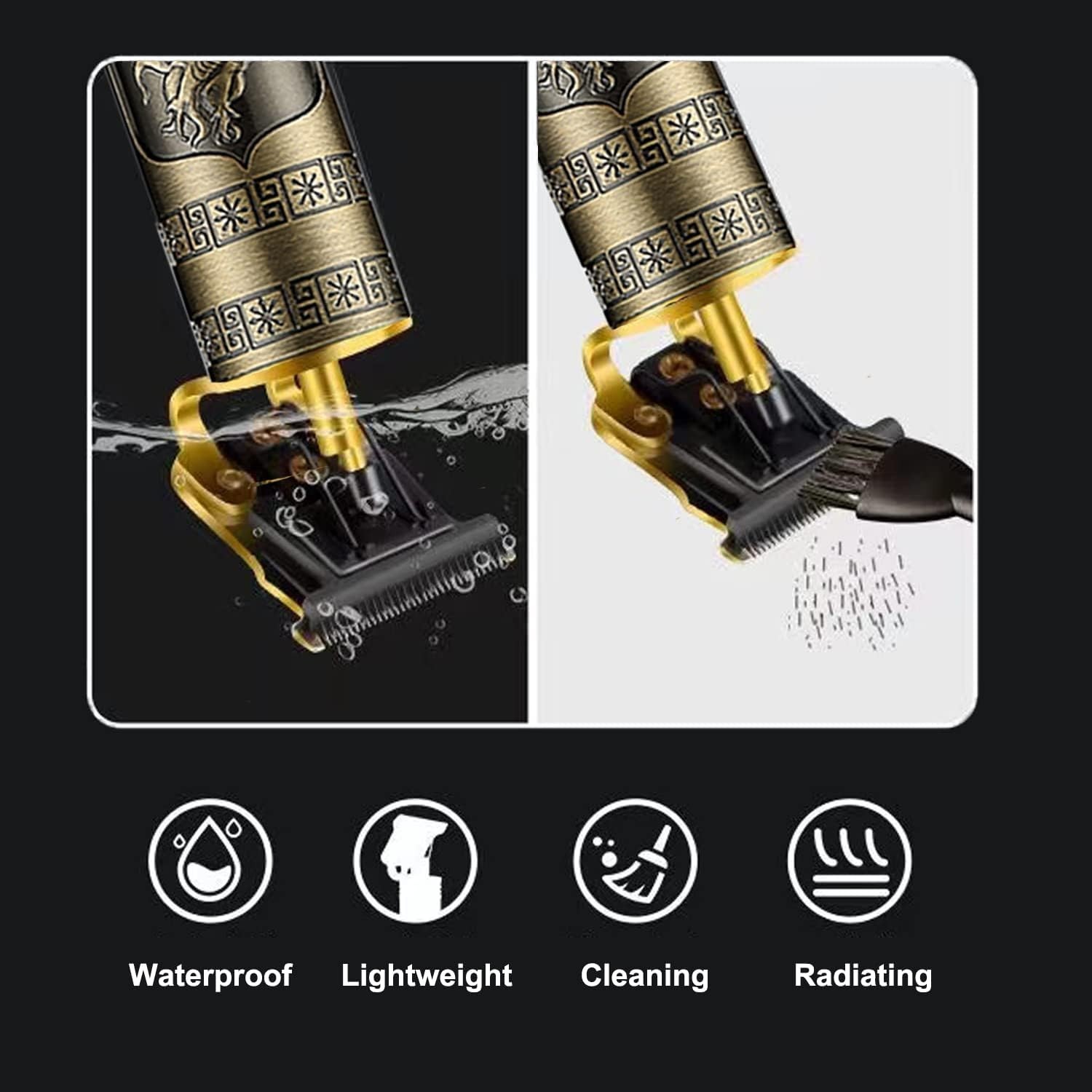 Portable Hair Cutting Machine T9 Vintage Hair Trimmer For Men USB Fast Charging