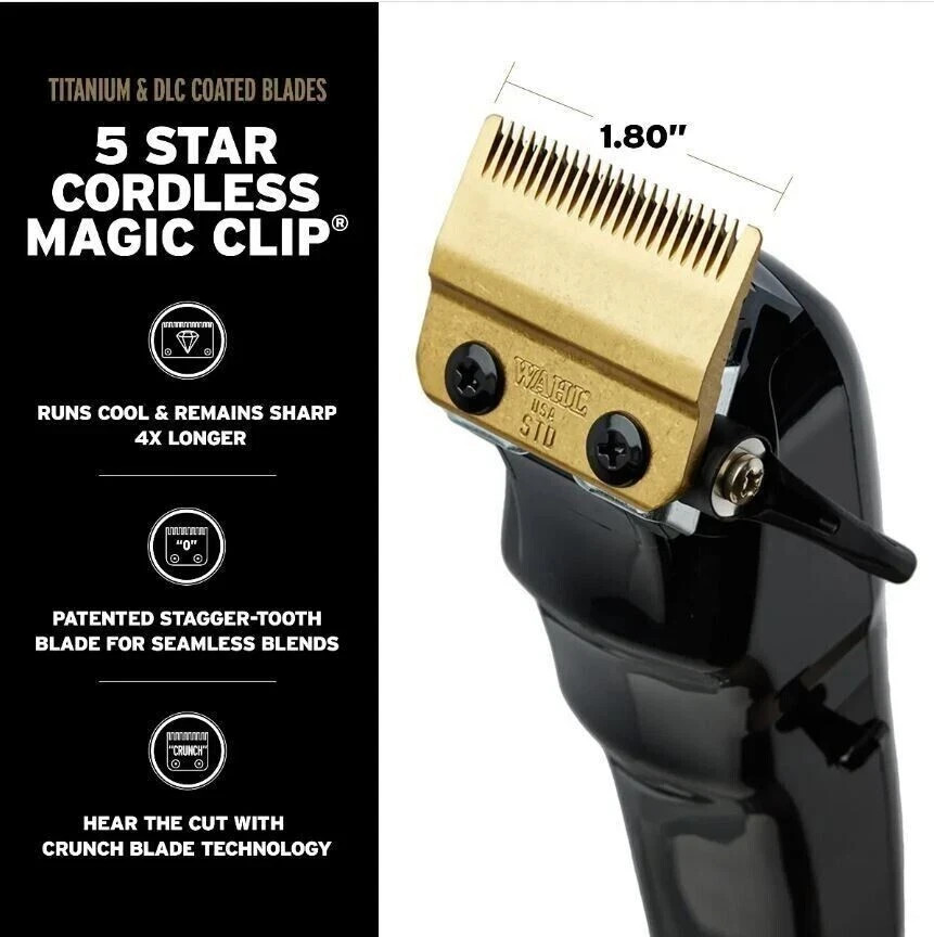 Wahl Cordless Barber Combo Clipper/Detailer Trimmer – Black (3025397)