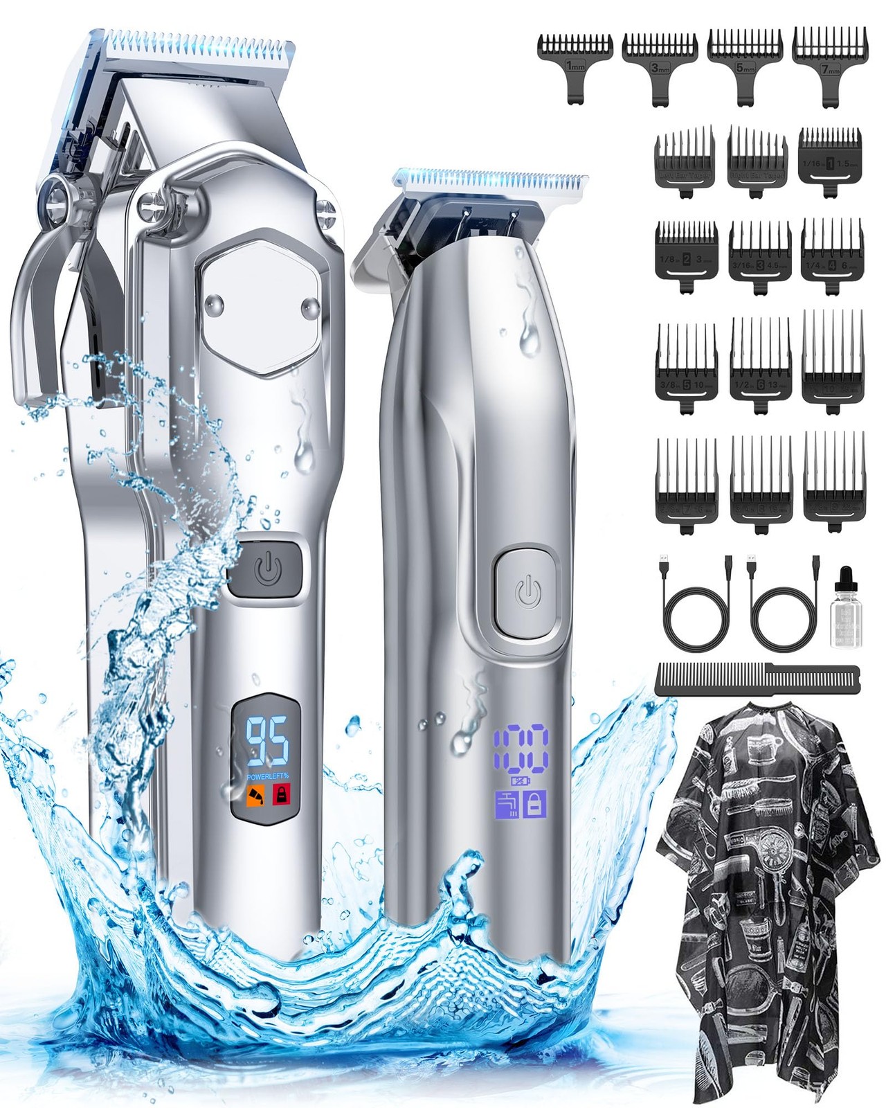 Clippers and Trimmers Set Hair Clippers for Men CordlessMens Clippers and Gro…