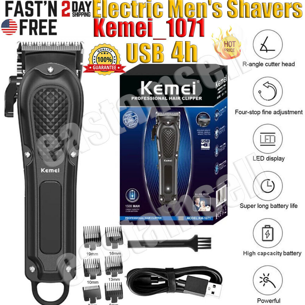 Professional Hair Clippers Trimmer Cutting Beard Cordless Barber Shaving Machine