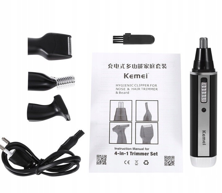Kemei KM-6630 4in1 Set Beard Shaver Nose Hair Eyebrows Ears Trimmer Clippers