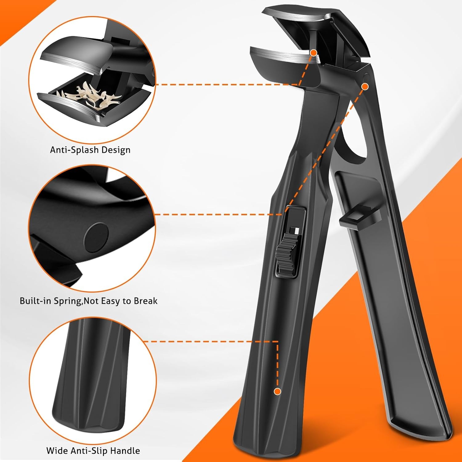 Toenail Clippers for Seniors Thick Toenails 2024 Upgrade Angled Head Large To…