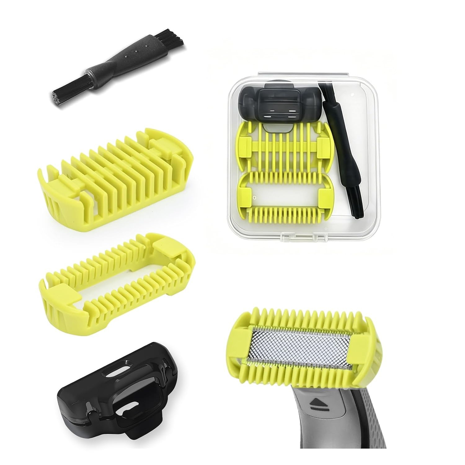 Guard Combs Kit with Case Compatible with Oneblade Handles, 3 Pcs | 0/3Mm Body C