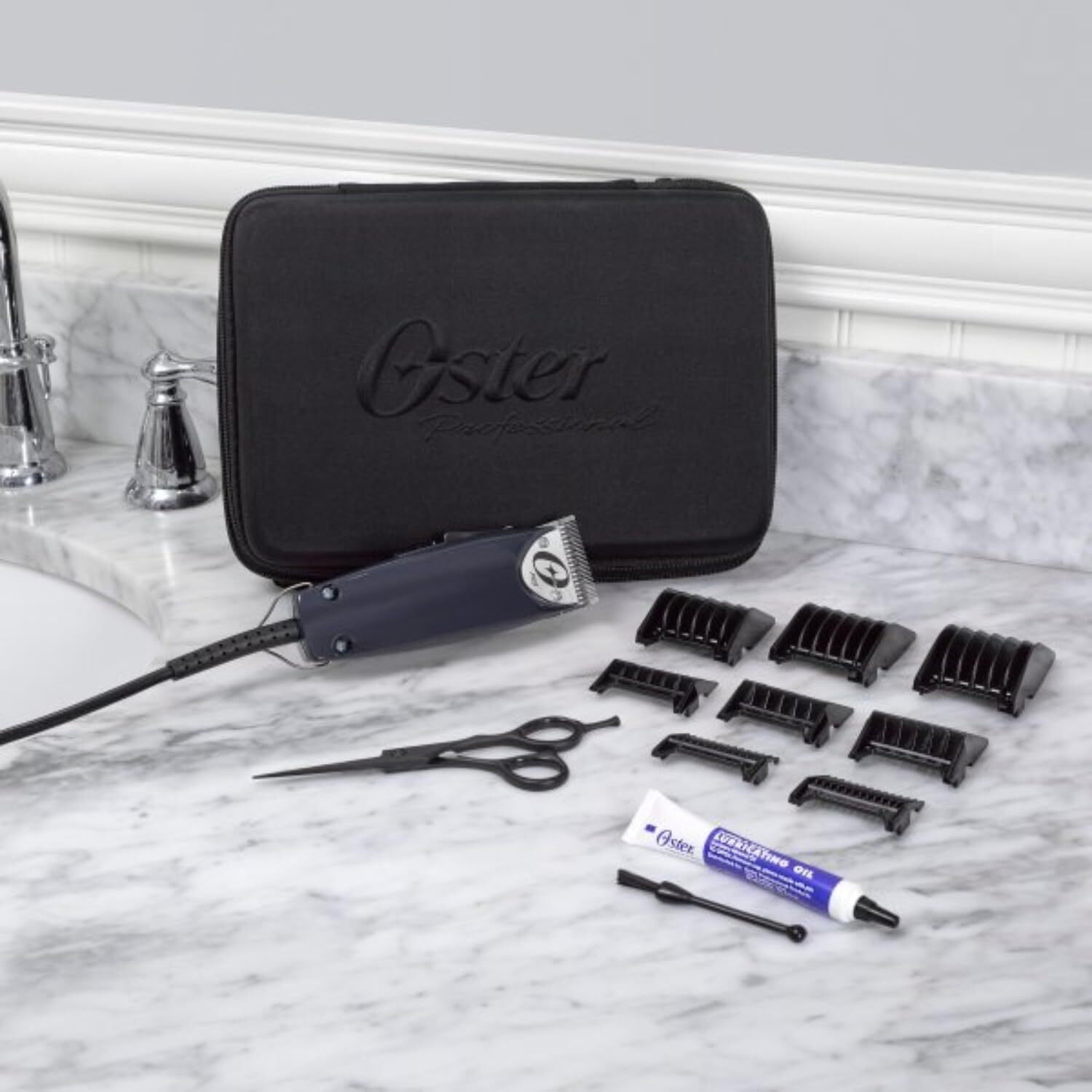 Oster 15 Piece Hair-Cutting Kit Professional Hair Clippers Barber Salon DIY