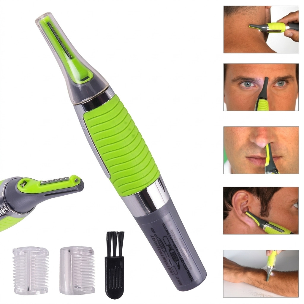 Men’s Nose Ear Hair Trimmer Eyebrow Beard Mustache Face Neck Grooming Clipper