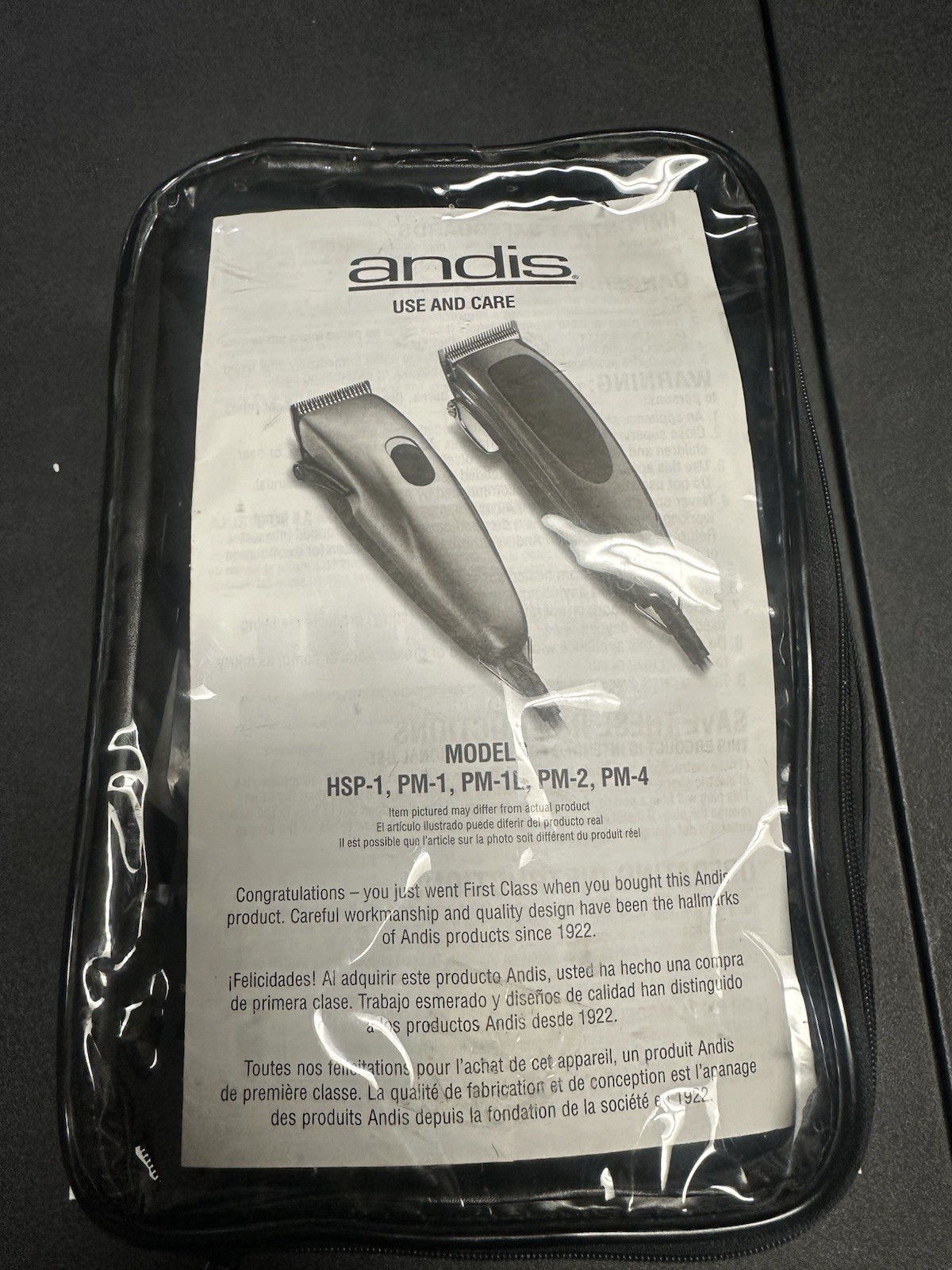 Andis Pivot Professional Hair Trimmer Clippers PMT-1 T-Blade Corded Tested Works
