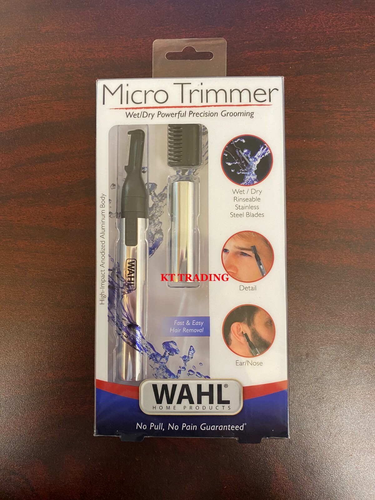 WAHL Nose Ear Hair BATTERY Wet/Dry Compact Precision Micro Detailer Trimmer