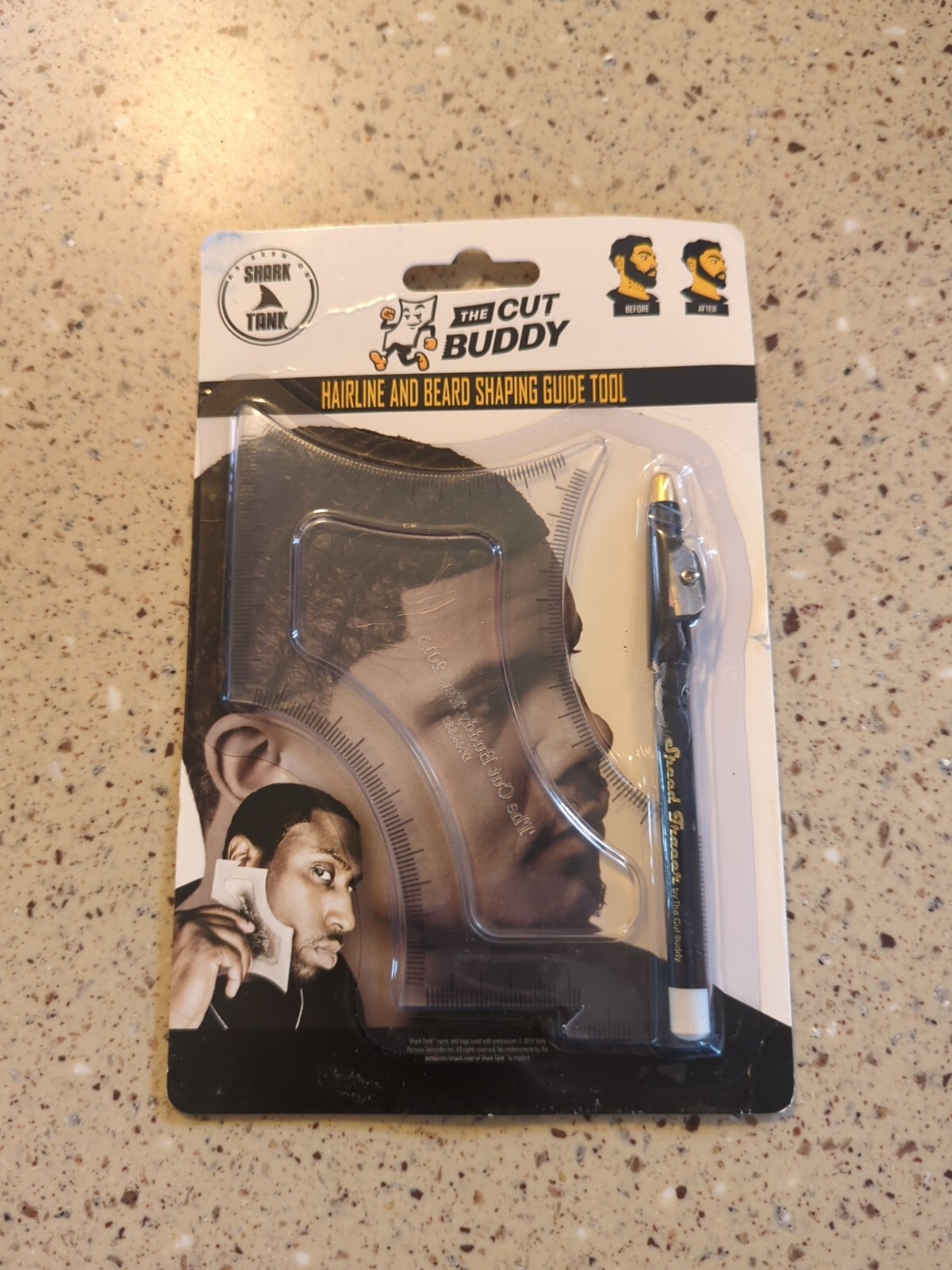 The Cut Buddy HAIRLINE & BEARD SHAPING GUIDE TOOL Tracer Pencil Haircut Template