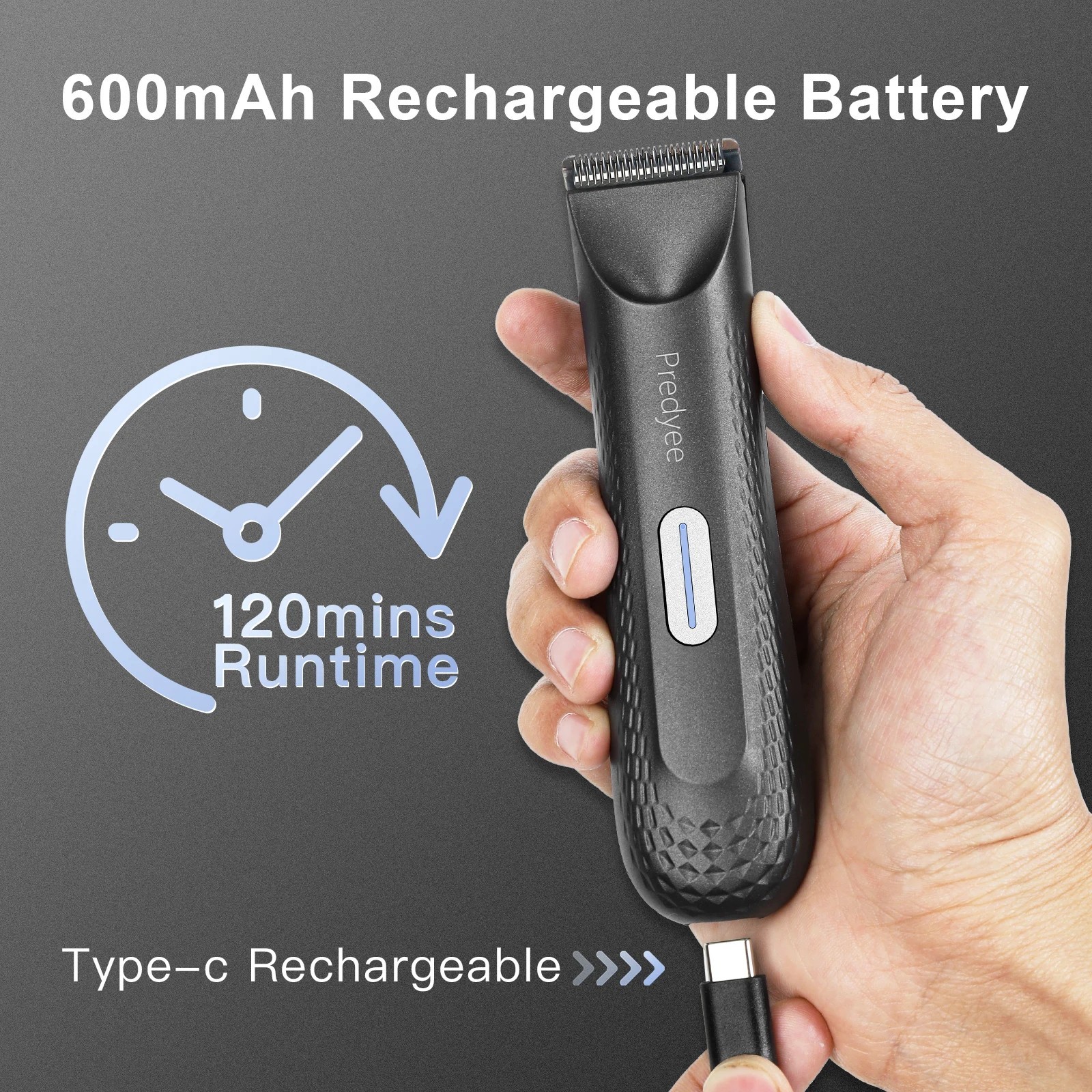 Electric Groin Hair Trimmer for Men,Body Groomer & Pubic Waterproof Hair Trimmer