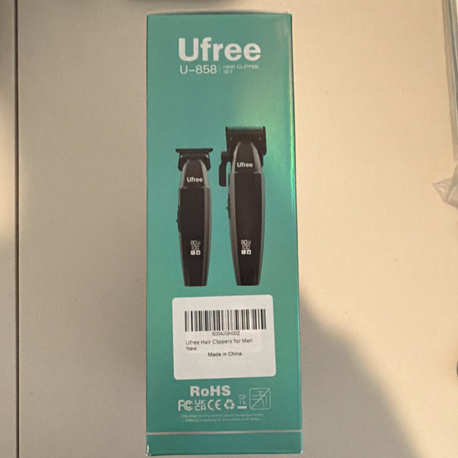 Ufree U-858 Cordless Clipper & Trimmer Set, LED Display, USB Charging